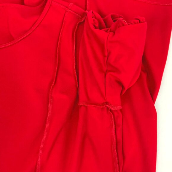 New J Jill Simple Elegance Puff Sleeves Dress In Red Cherry Size 2XL - Picture 16 of 16